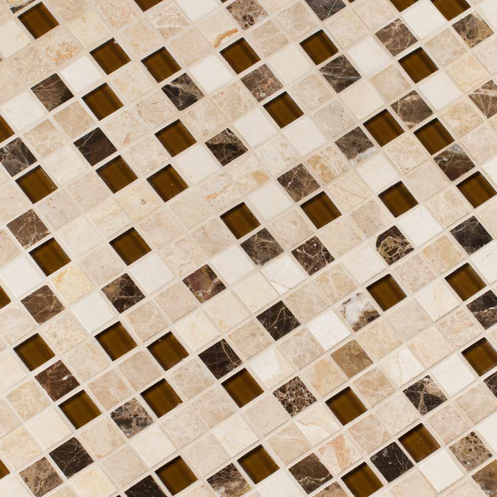 MSI Ibiza Glass and Stone Blend Mosaic Tile 12"x12"