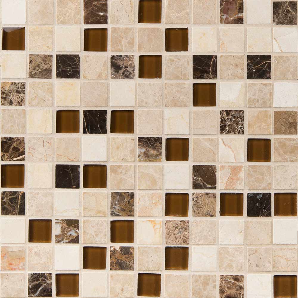 MSI Ibiza Glass and Stone Blend Mosaic Tile 12"x12"