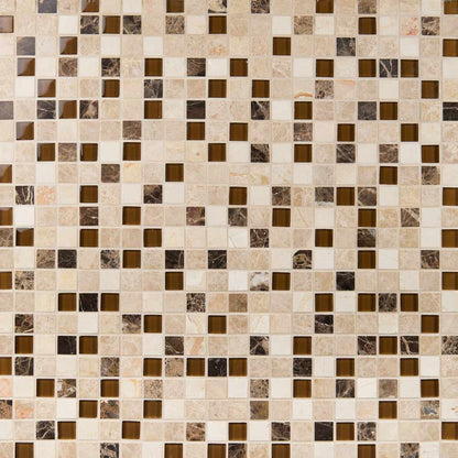 MSI Ibiza Glass and Stone Blend Mosaic Tile 12"x12"