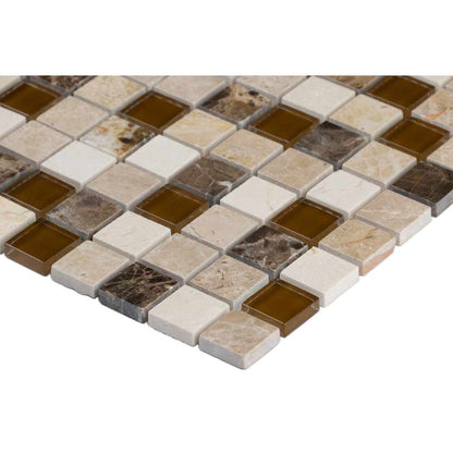 MSI Ibiza Glass and Stone Blend Mosaic Tile 12"x12"