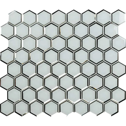 MSI Ice Beveled 3" Hexagon Glass Mosaic Tile 10.51"x12.13"