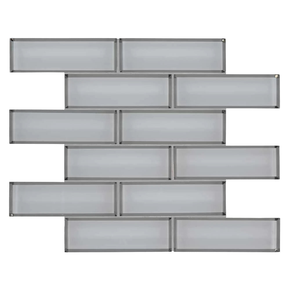 MSI Ice Bevel Subway Glass Mosaic Tile 11.73"x11.73"