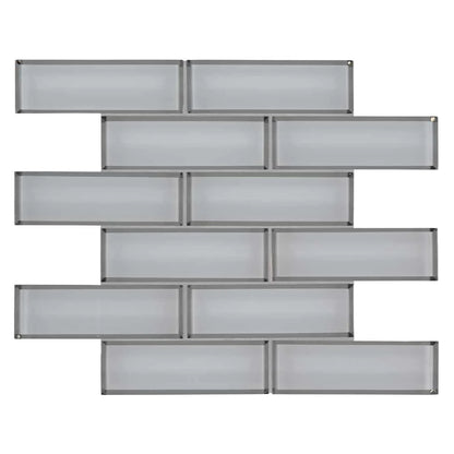 MSI Ice Bevel Subway Glass Mosaic Tile 11.73"x11.73"