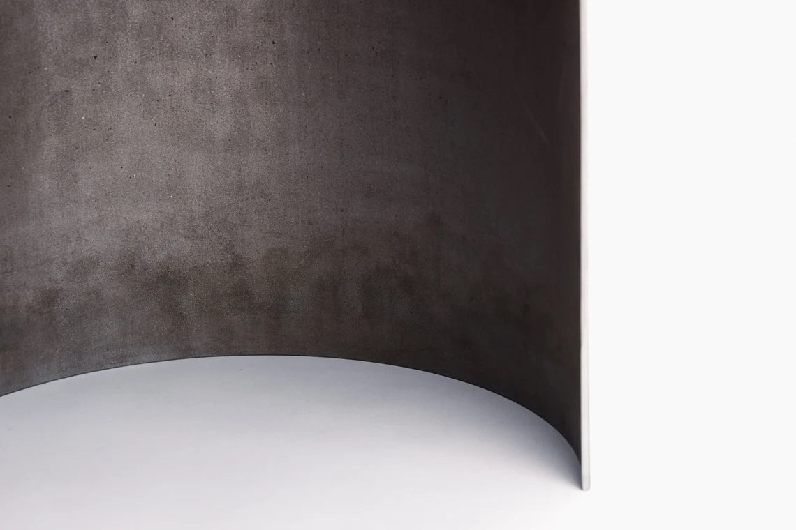 Industrial Round Low Side Metal Table/Minimal Design (D)24" (H)16" closeup view