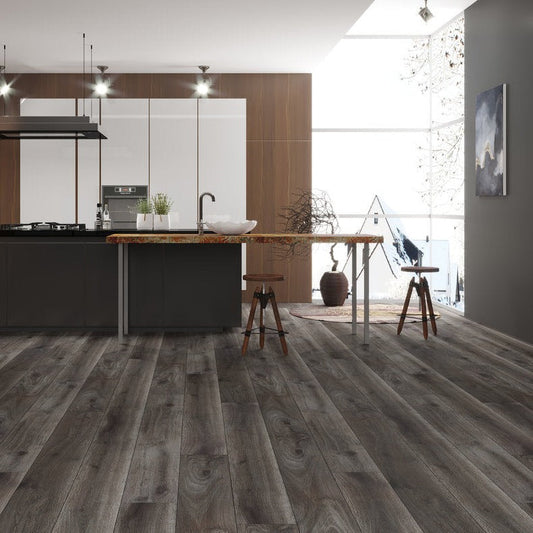 Island SPC Textured/Embossed 7"x60" Vinyl Flooring 6mm - Stone Dust