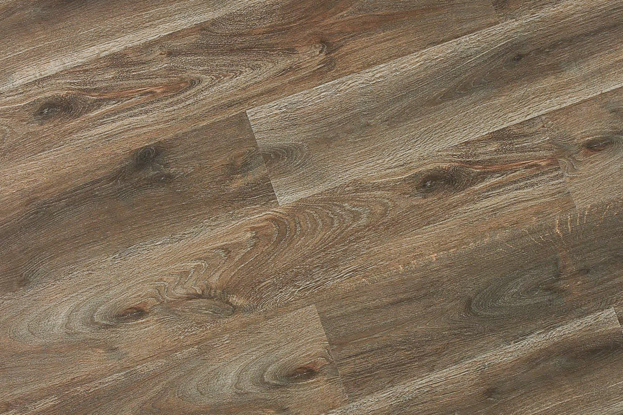 Island SPC Textured/Embossed 7"x60" Vinyl Flooring 6mm - Teak Ash