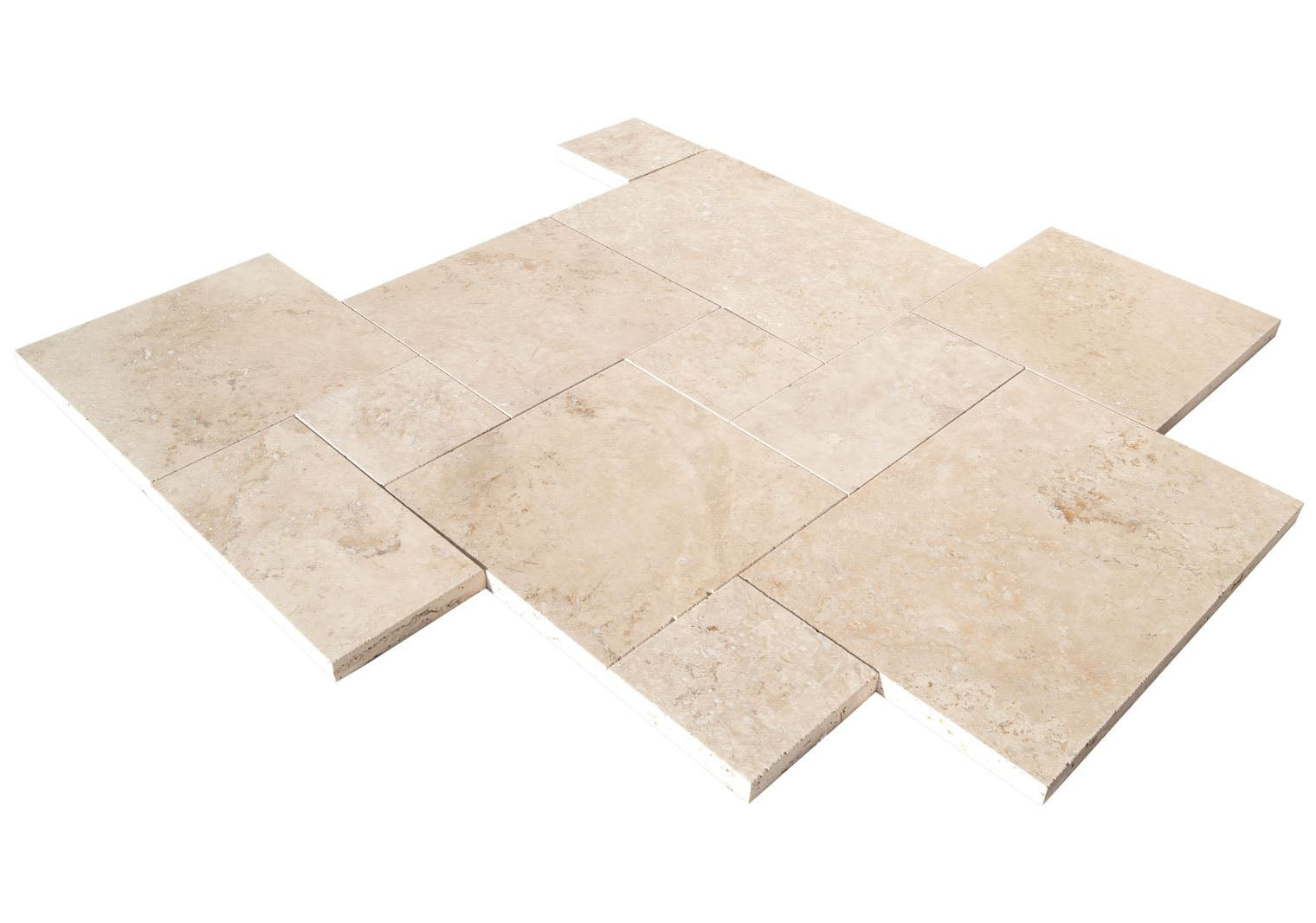 Ivory Harmony Travertine Filled and Tumbled Pavers
