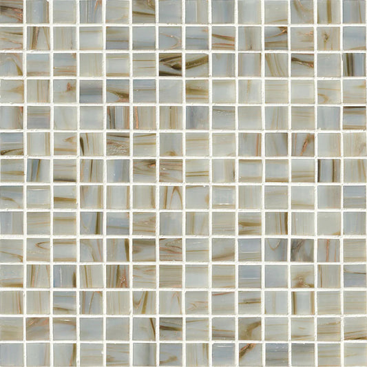 MSI Ivory Iridescent Glass Mosaic Tile 12"x12"