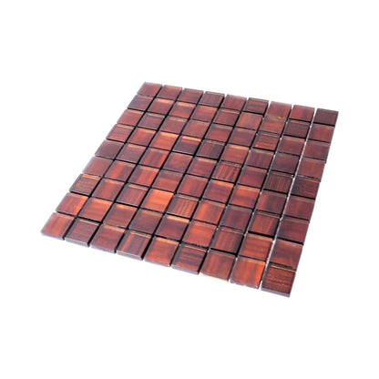 Bronze 11x11 Glossy Matte Square Glass Mosaic Tile (5 pack, 4.43 sq ft/case) - Sample