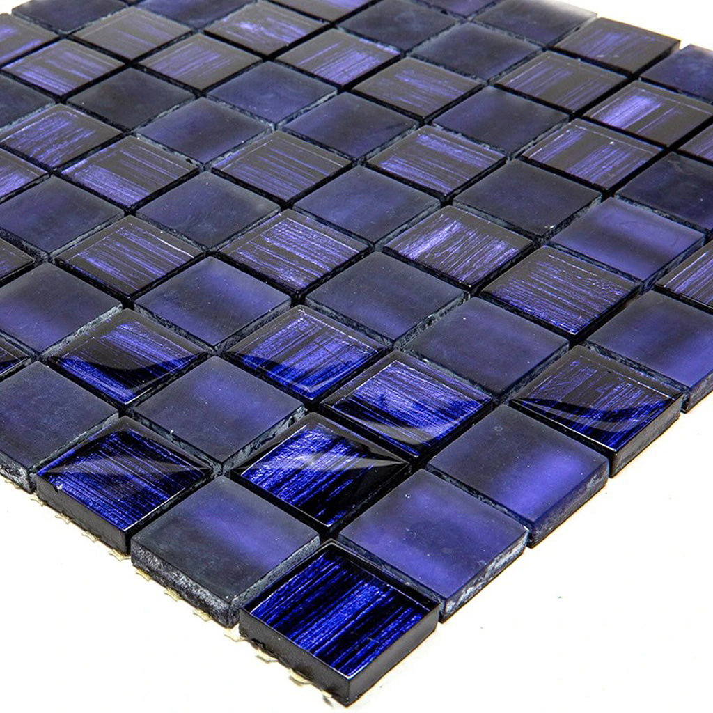 Purple 11x11 Glossy Matte Square Glass Mosaic Tile (5 pack, 4.43 sq ft/case)