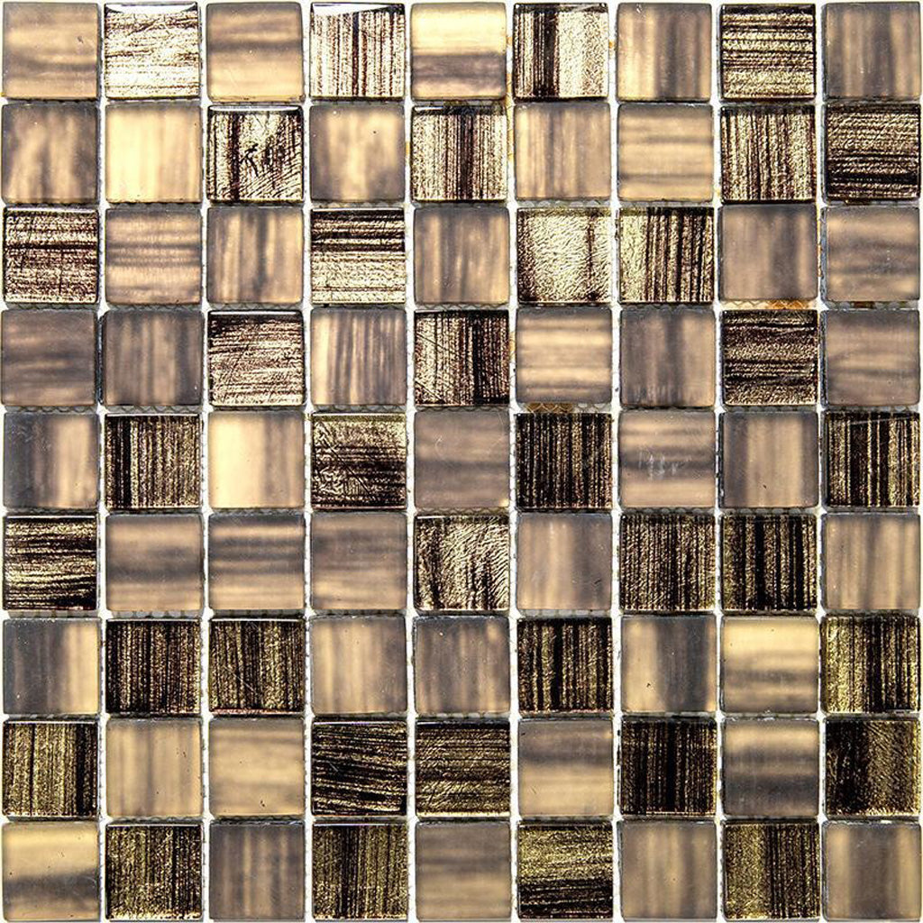 Black 11x11 Glossy Matte Square Glass Mosaic Tile (5 pack, 4.43 sq ft/case)
