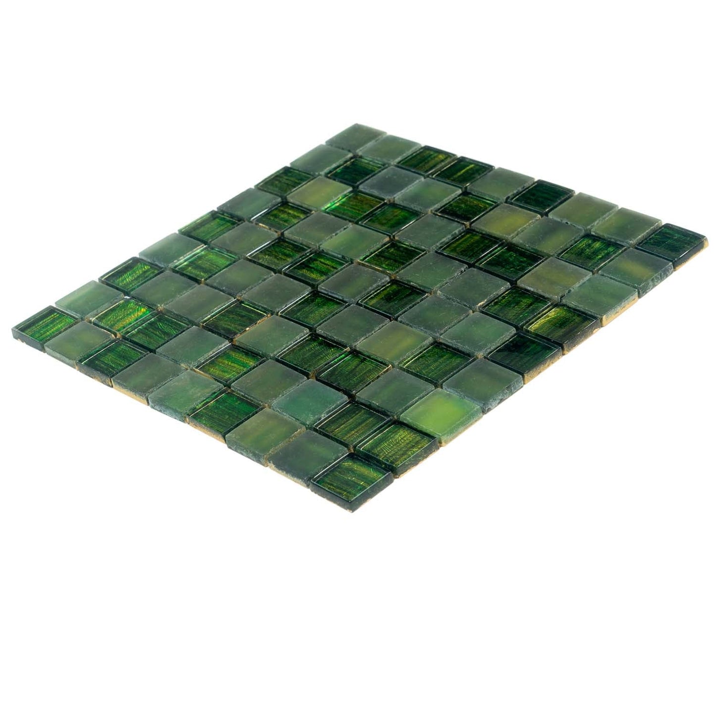 Emerald Green 11x11 Glossy Matte Square Glass Mosaic Tile (5 pack, 4.43 sq ft/case)