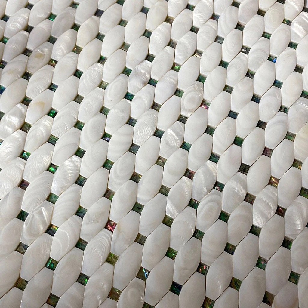 White 11x11 Polished Octagon Shell Mother of Pearl Mosaic Tile (20 pack, 18.68 sq ft/case)