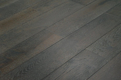 Jubilee Wirebrushed Solid Hardwood 3/4 x 5 in. - Grey