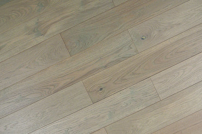 Jubilee Wirebrushed Solid Hardwood 3/4 x 5 in. - Taupe