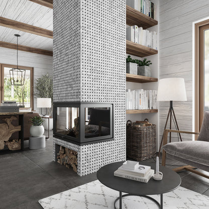 Bianco Carrara, Eastern Black 12x12 Polished Basketweave Marble Mosaic Tile (5 pack, 5 sq ft/case)