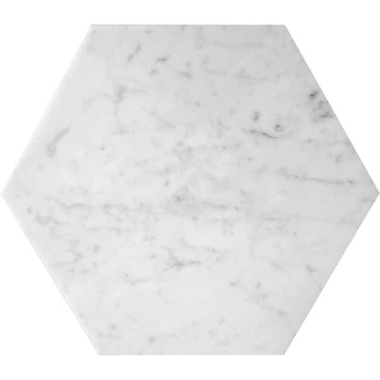 White 10x10 Honed Hexagon Marble Tile (5 pack, 2.95 sq ft/case) - Sample