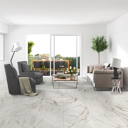 MSI Kaya Calacatta Lucca Porcelain Wall and Floor Tile