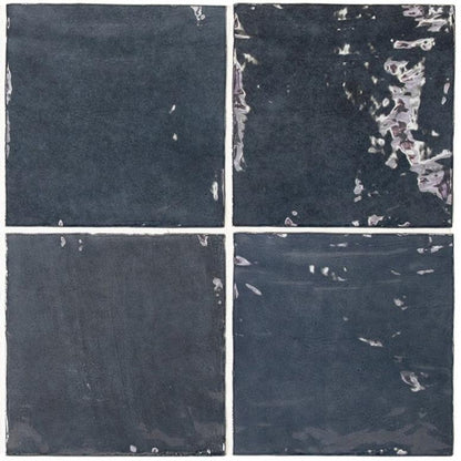Dark Blue 5x5 Glossy Subway Ceramic Tile (57 pack, 10.76 sq ft/case) - Sample