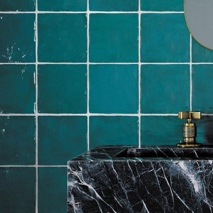 Ocean Green 5x5 Glossy Subway Ceramic Tile (57 pack, 10.76 sq ft/case)