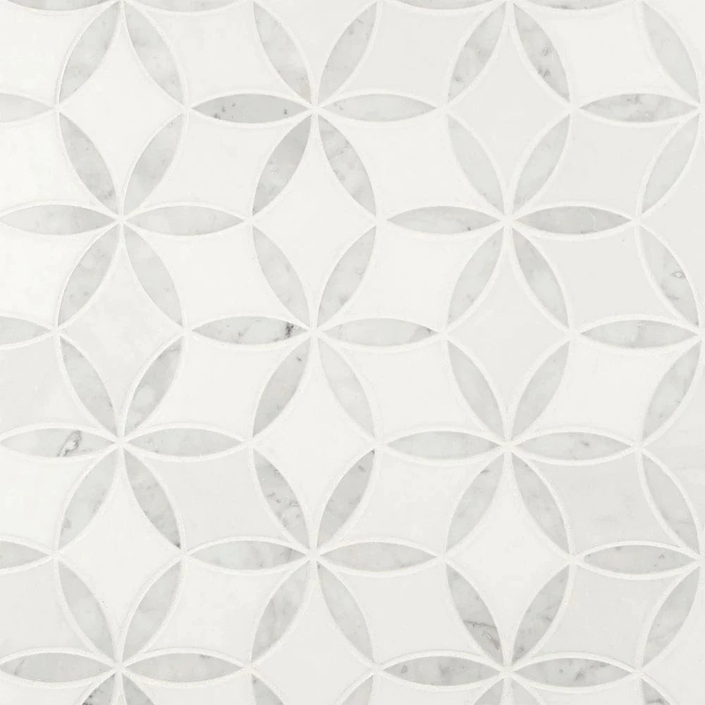 MSI La Fleur Marble Mosaic Wall and Floor Tile 8.9"x9.92"