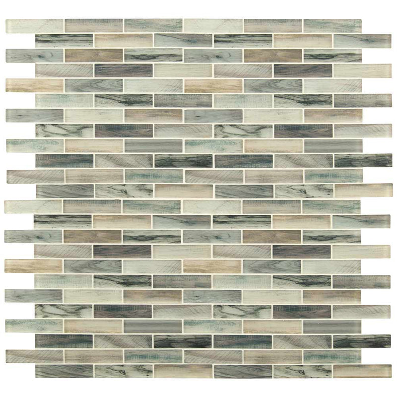 MSI Lazio Brick Glass Mosaic Tile 11.81"x11.81"