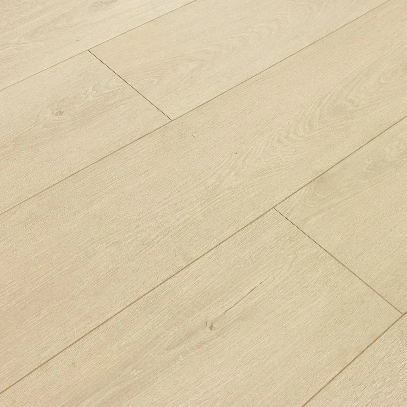 Light Beige Micro Bevel Matte 9.25"x60" Waterproof Laminate Flooring 12mm - Linea