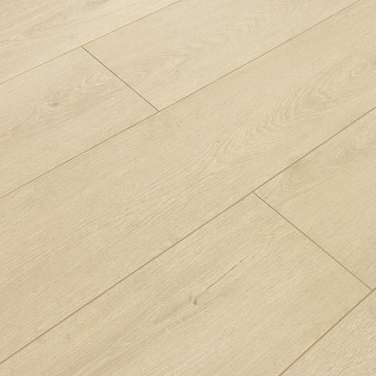 Light Beige Micro Bevel Matte 9.25"x60" Waterproof Laminate Flooring 12mm - Linea