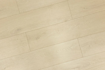 Light Beige Micro Bevel Matte 9.25"x60" Waterproof Laminate Flooring 12mm - Linea