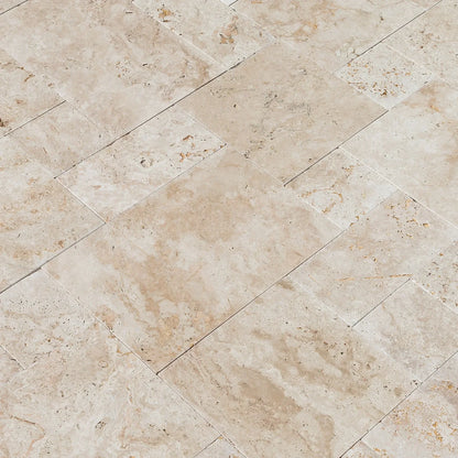 Travertine Light Antique Pattern Tumbled Pavers