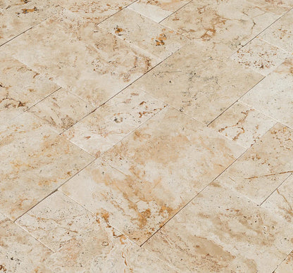 Travertine Light Antique Pattern Tumbled Pavers