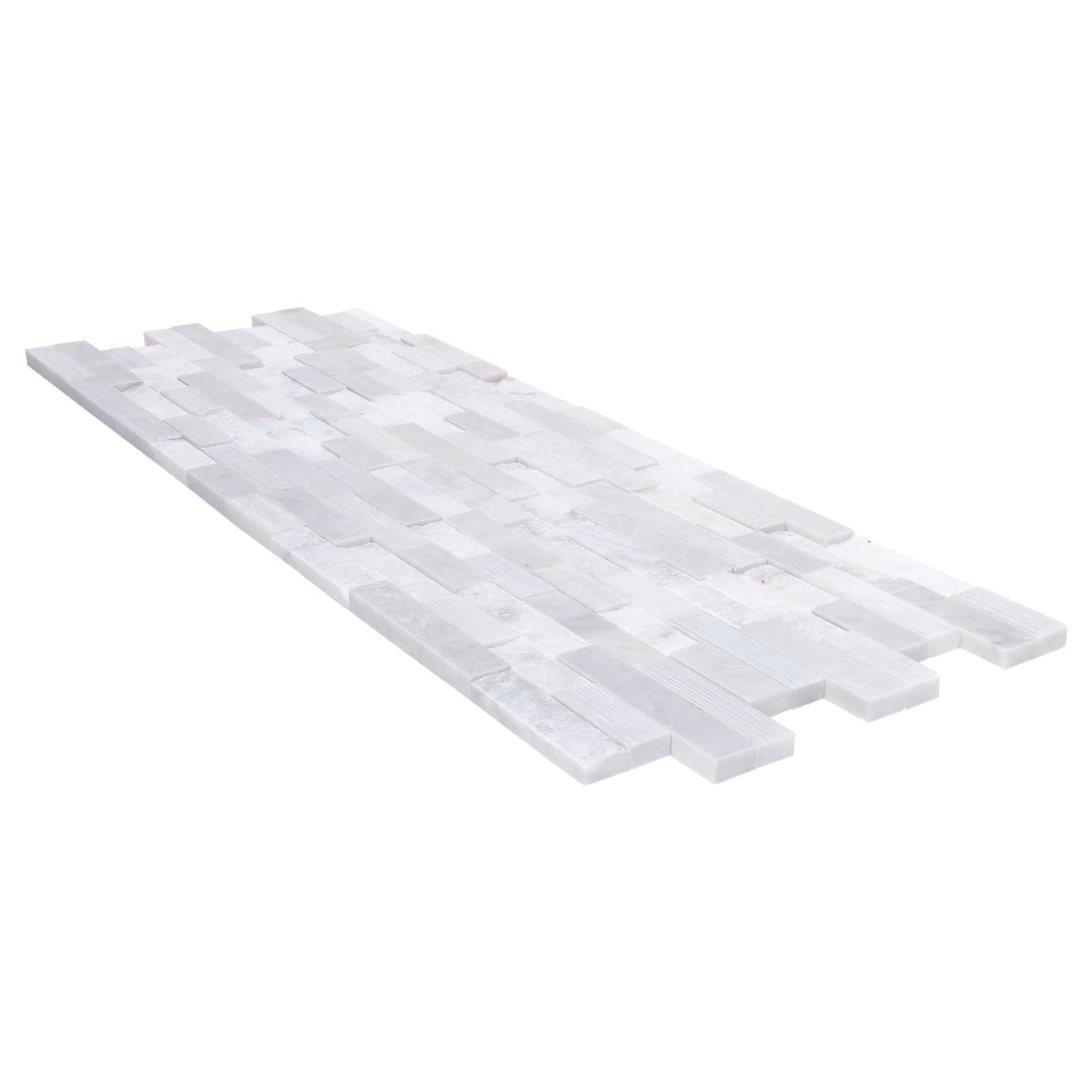 Carrara White Multi Surface 3D Marble Ledger Panel 6x24 – Full Truckload