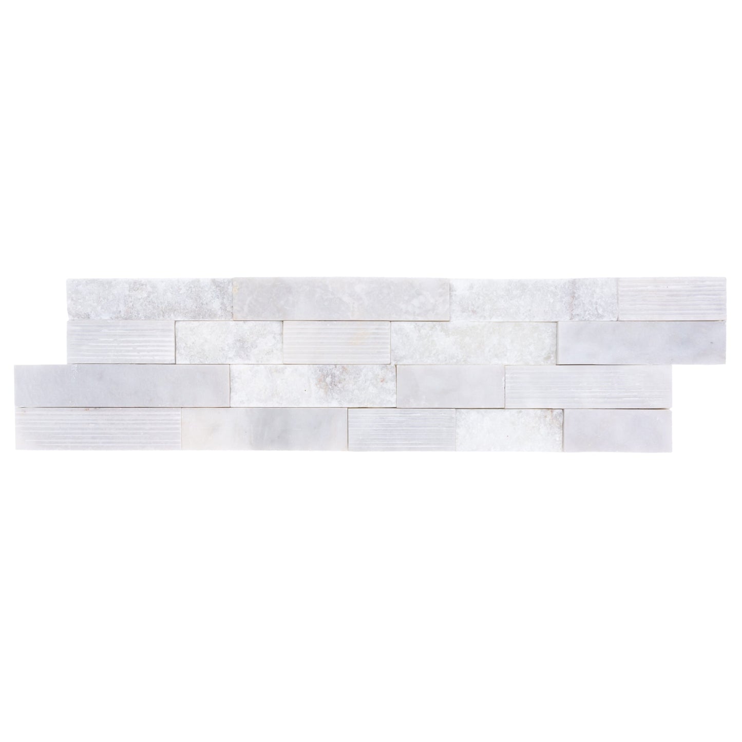 Carrara White Multi Surface 3D Marble Ledger Panel 6x24 – Full Truckload