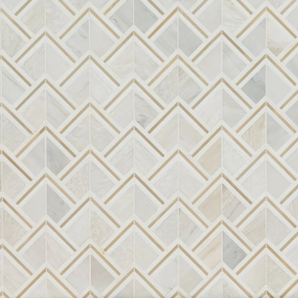 MSI Luxor Kona Gold Stone Metal Mosaic Wall and Floor Tile 9.72"x13.66"