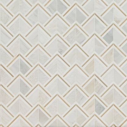 MSI Luxor Kona Gold Stone Metal Mosaic Wall and Floor Tile 9.72"x13.66"