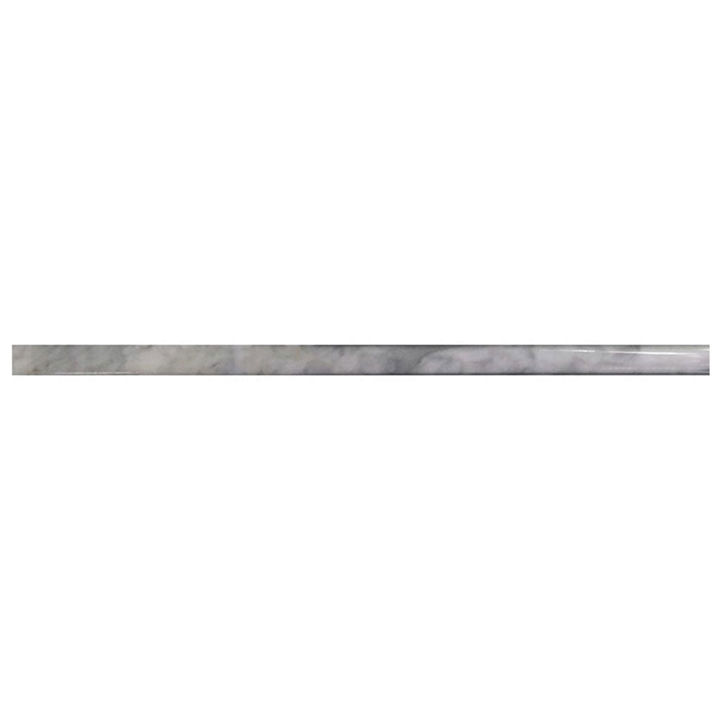 Cloud Gray 0.5x12 Polished Calacatta Bluette Pencil Marble Tile Trim (10 pack, 0.5 sq ft/case)