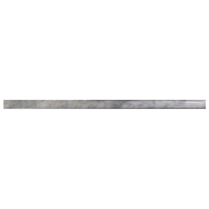 Cloud Gray 0.5x12 Polished Marble Pencil Tile Trim (10 pack, 0.5 sq ft/case) - Sample