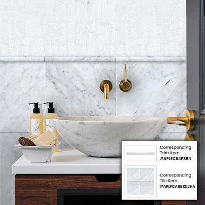 White 12x12 Honed Field Bianco Carrara Marble Tile (10 pack, 10 sq ft/case)