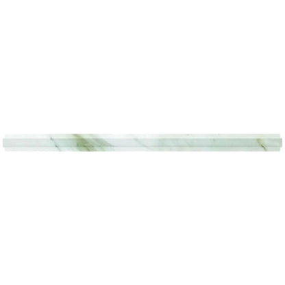 Snow White 0.8x12 Polished Calacatta Gold Pencil Marble Tile Trim (10 pack, 0.667 sq ft/case)