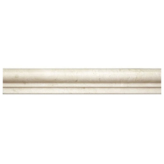 Beige 2x12 Polished Crema Marfil Chair Rail Marble Tile Trim (10 pack, 1.667 sq ft/case)