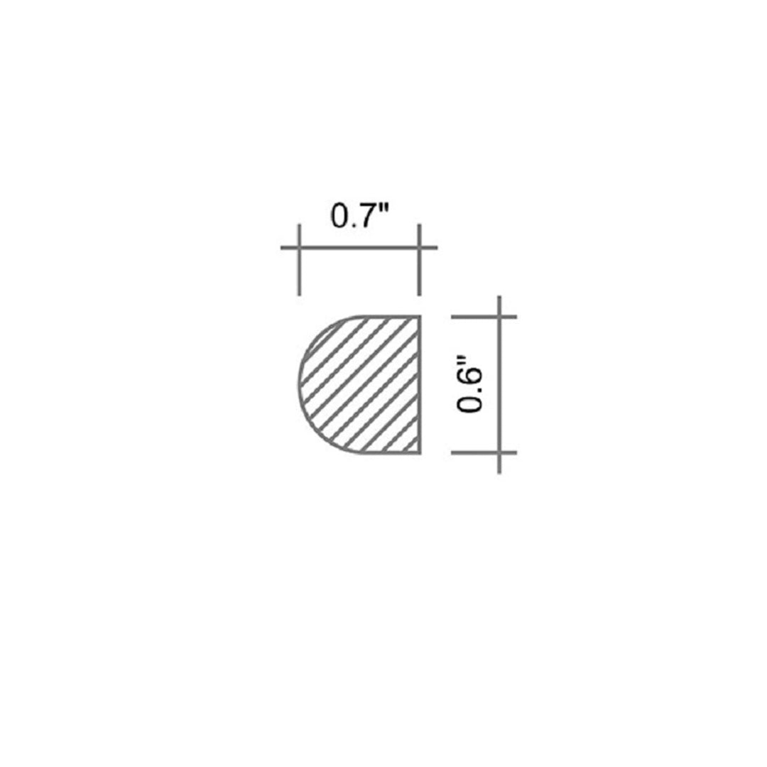 White 0.5x12 Polished Marble Pencil Tile Trim (10 pack, 0.5 sq ft/case) - Sample