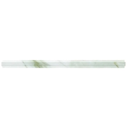 Snow White 0.8x12 Honed Calacatta Gold Pencil Marble Tile Trim (10 pack, 0.667 sq ft/case)
