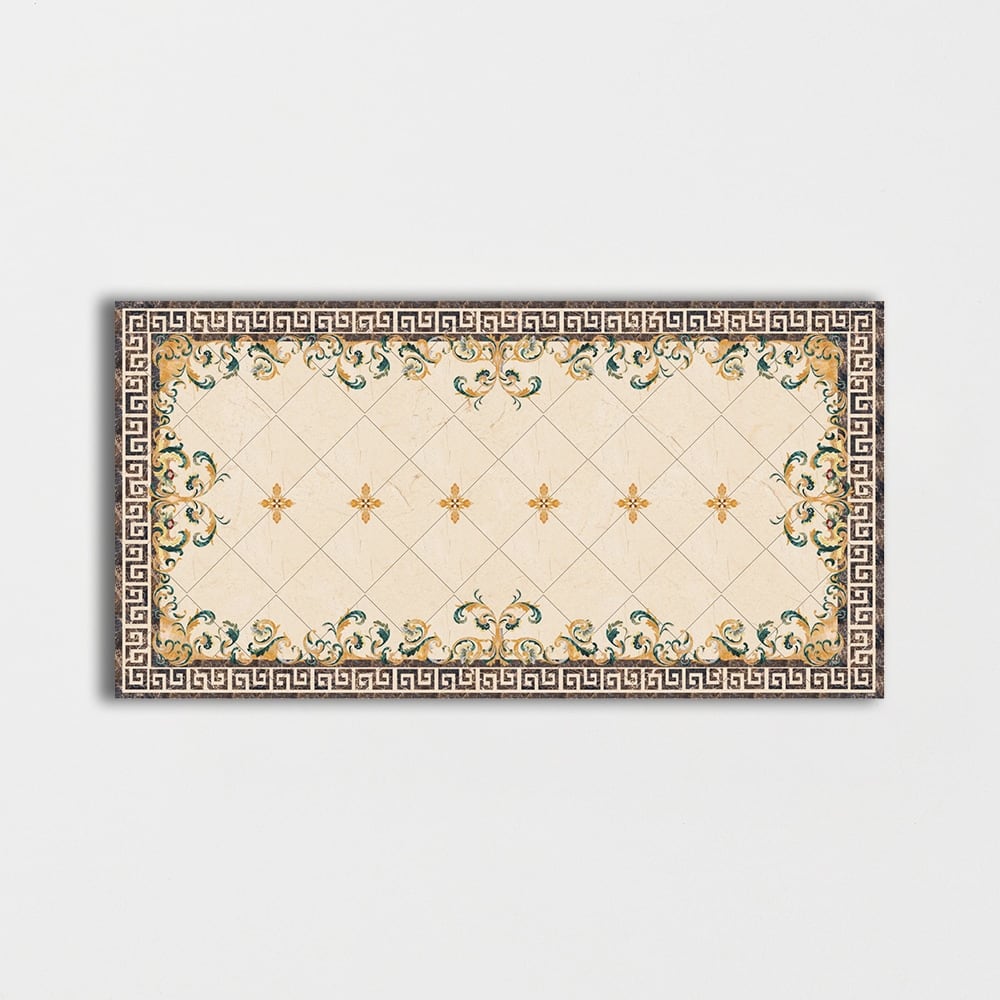 Rectangular Aluminum Backed Multi Finish Carolina Marble Medallions