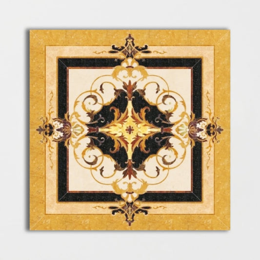Square Aluminum Backed Multi Finish Neptune Marble Medallions