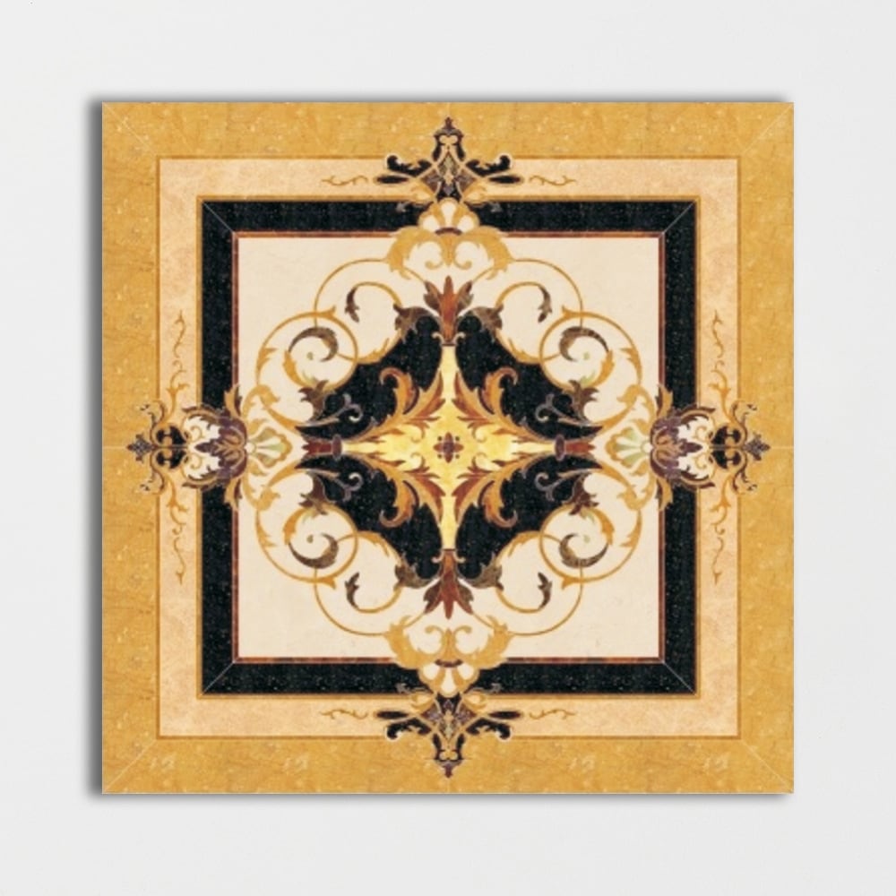 Square Aluminum Backed Multi Finish Neptune Marble Medallions
