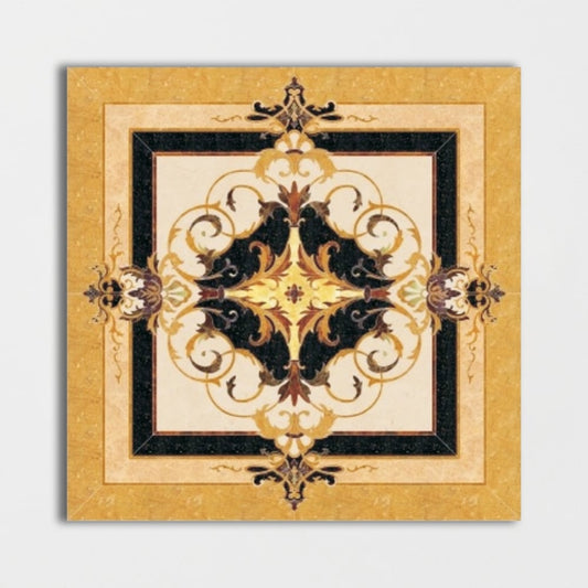 Square Aluminum Backed Multi Finish Neptune Marble Medallions
