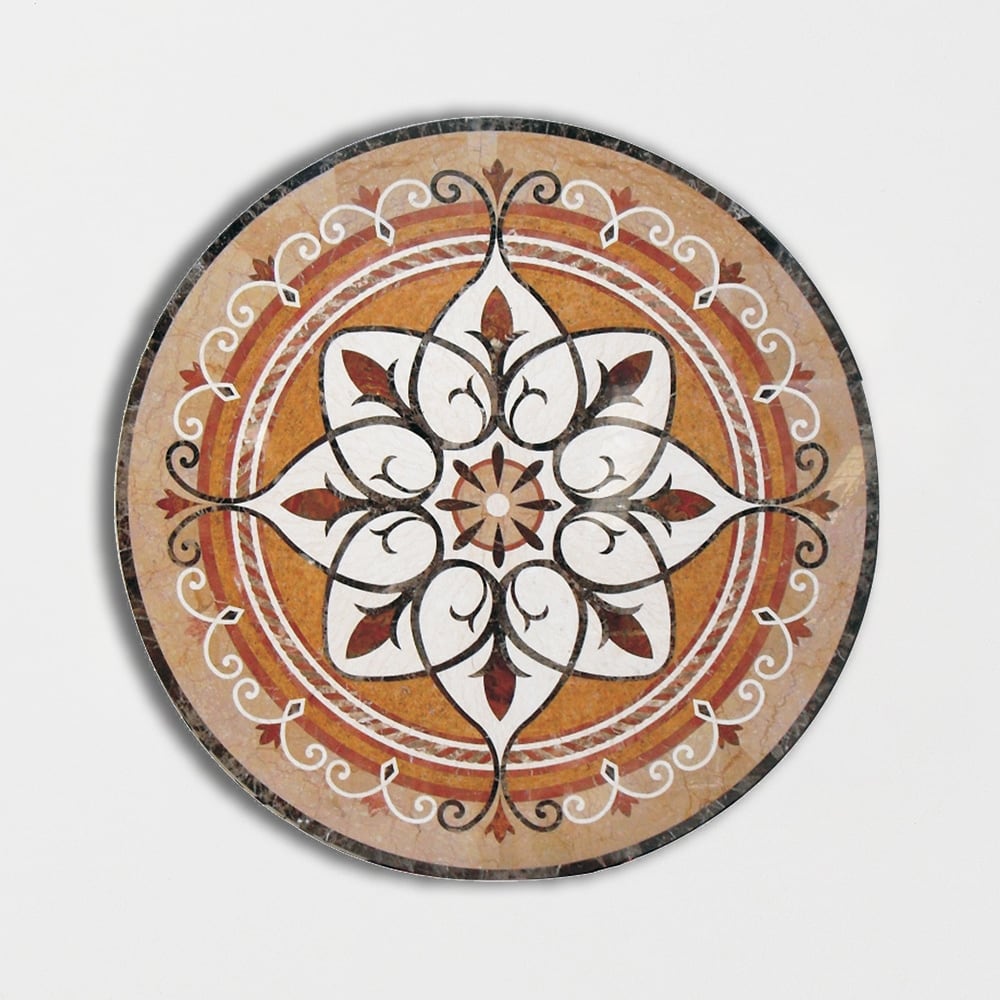 Round Aluminum Backed Multi Finish Devotion Marble Medallions
