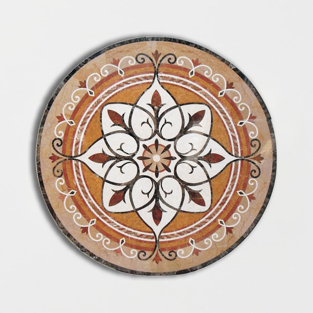 Round Aluminum Backed Multi Finish Devotion Marble Medallions