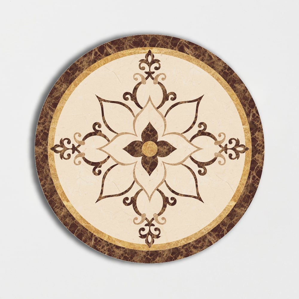 Round Aluminum Backed Multi Finish Marcus Marble Medallions