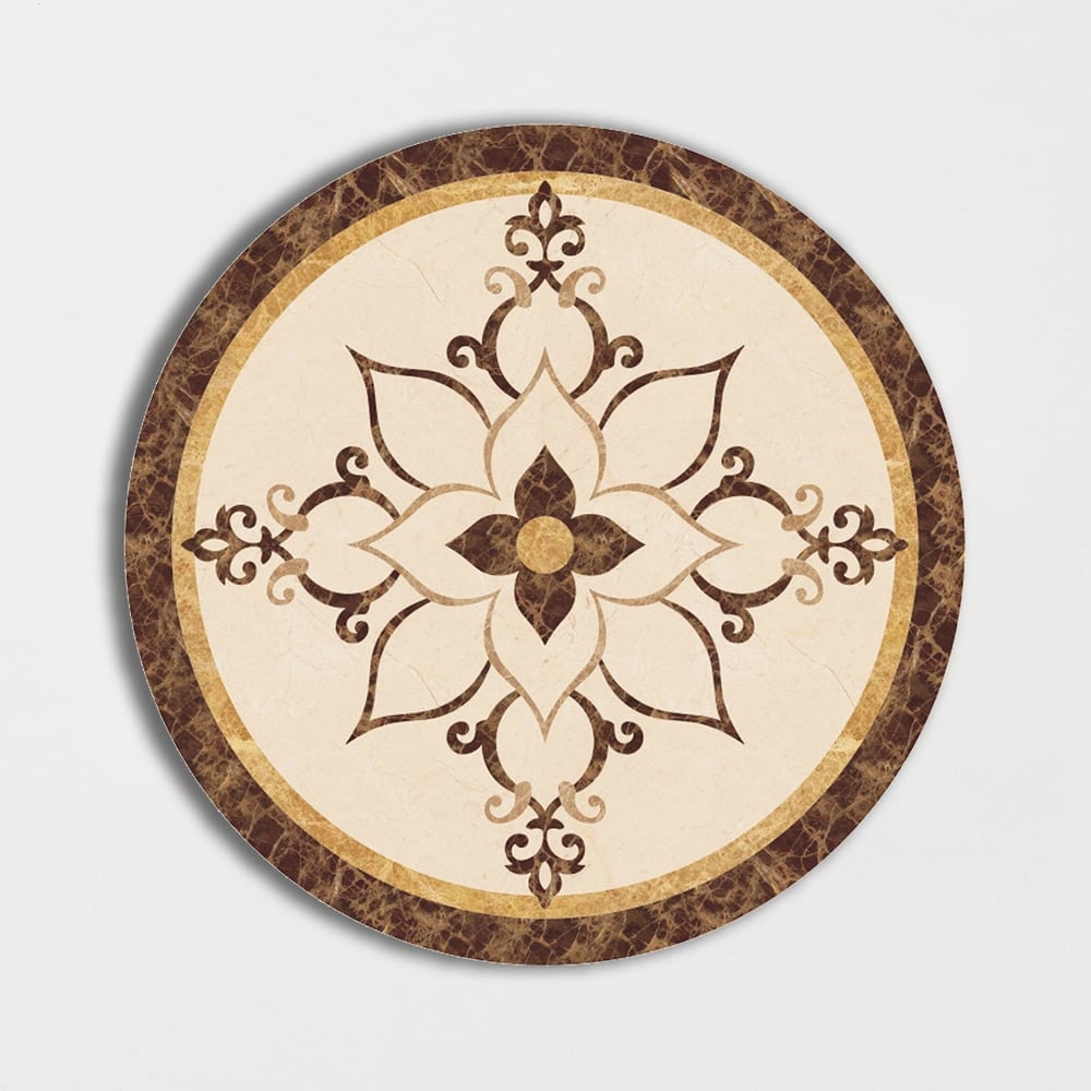 Round Aluminum Backed Multi Finish Marcus Marble Medallions